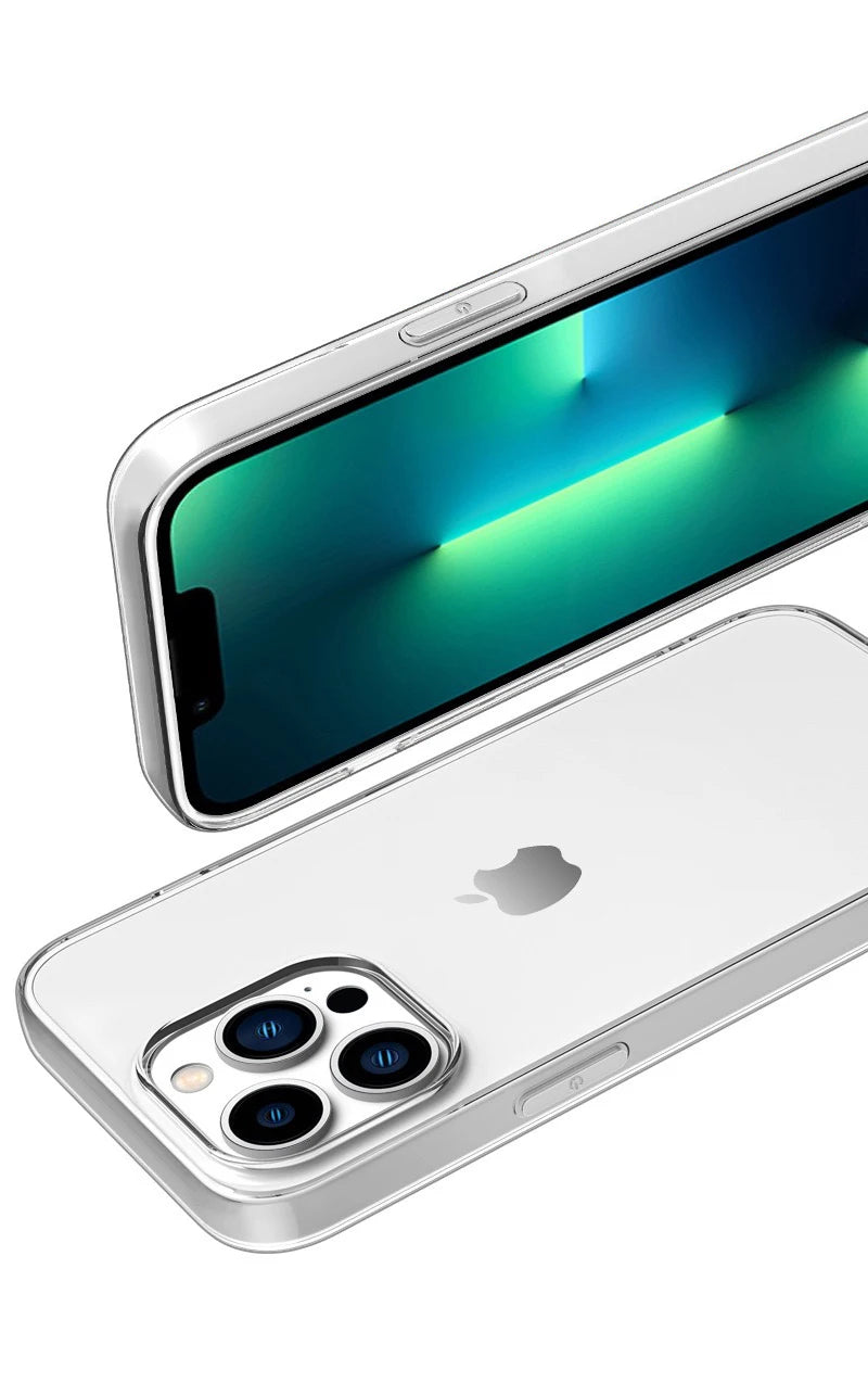 Ultra Thin Clear Silicone Case For iPhone 15 14 13 12 11 Pro Xs Max