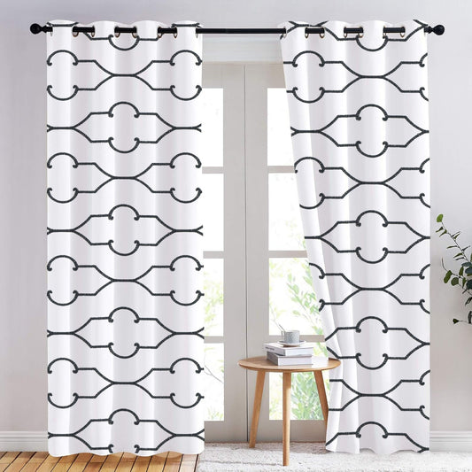 Leonora - Set of 2 Panels Crewel Embroidered Curtains | Linen Cotton